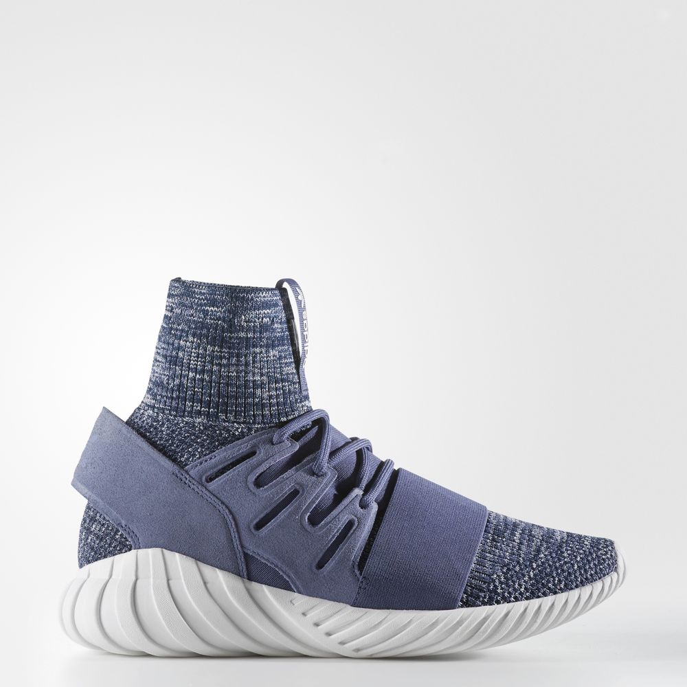 Adidas Tubular Doom Primeknit - Originals γυναικεια - Μωβ/Σκουρο Μπλε/Ασπρα,Μέγεθος: EU 36 – 54 2/3